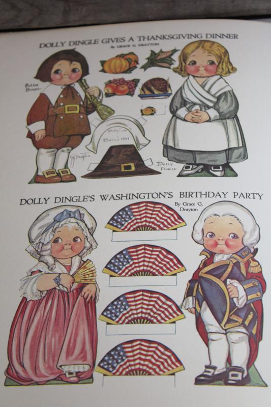 photo of vintage Dover reproduction Dolly Dingle Grace Drayton antique paper dolls books #2