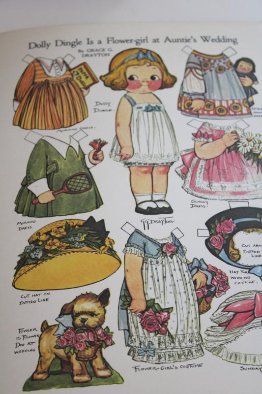 photo of vintage Dover reproduction Dolly Dingle Grace Drayton antique paper dolls books #8