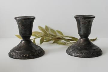 vintage Duchin sterling silver candlesticks, pair of candle holders, taper candle sticks 