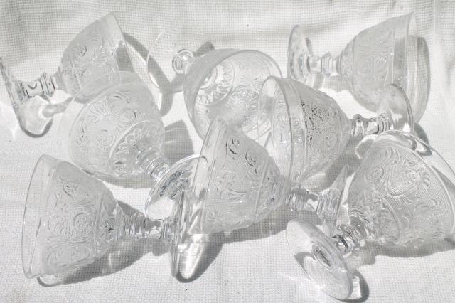 photo of vintage Duncan & Miller sandwich glass ice cream dishes or sherbet set for 8 #6