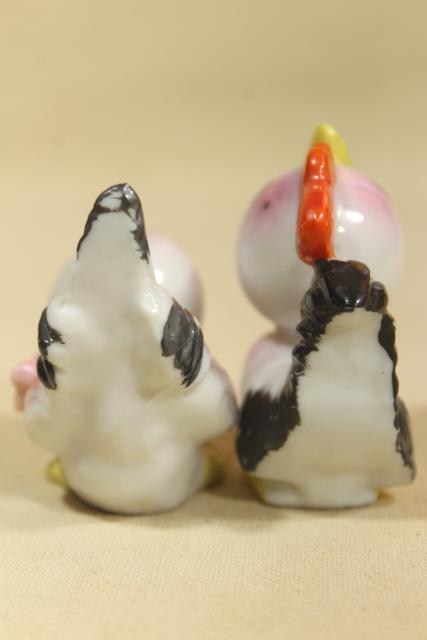 photo of vintage Easter decorations, made in Japan hand painted china baby rooster figurines #9