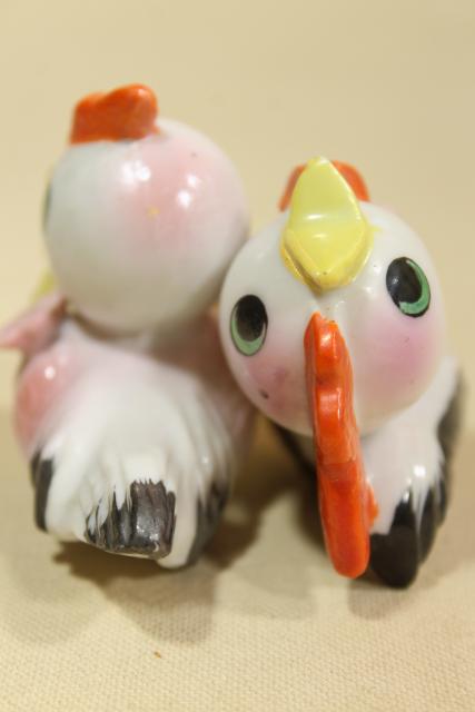photo of vintage Easter decorations, made in Japan hand painted china baby rooster figurines #10