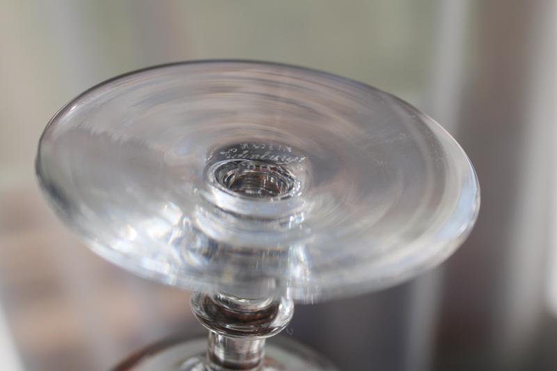 photo of vintage Edinburgh crystal hand cut stemware, set of 12 cross & olive pattern water goblets #4