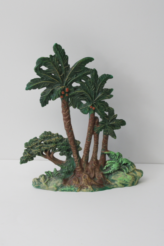 photo of vintage Elastolin Germany palm tree for nativity scene or toy soldiers set #1