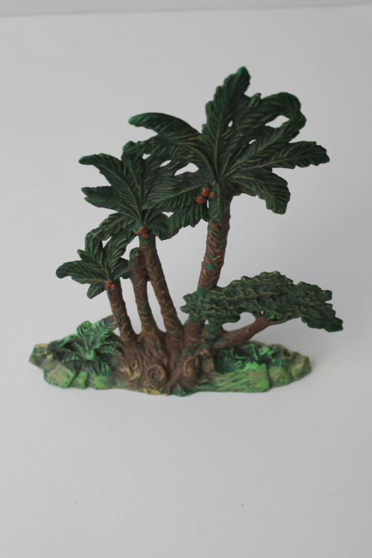 photo of vintage Elastolin Germany palm tree for nativity scene or toy soldiers set #2