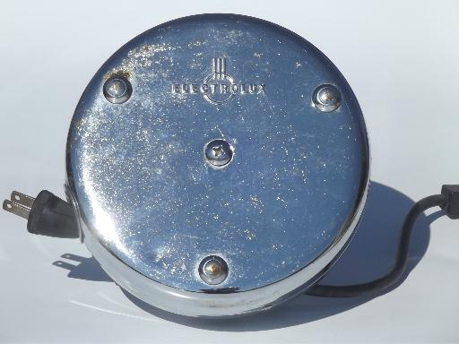photo of vintage Electrolux extension cord, retractable electrical cord reel #1