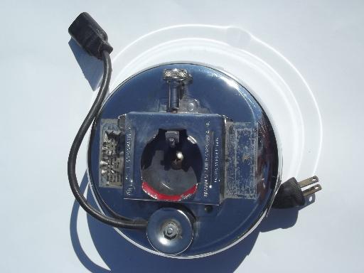 photo of vintage Electrolux extension cord, retractable electrical cord reel #3
