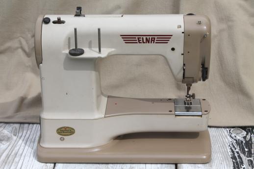 photo of vintage Elna Supermatic sewing machine,  Tavaro mechanical cam sewing machine Switzerland #5