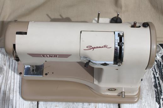 photo of vintage Elna Supermatic sewing machine,  Tavaro mechanical cam sewing machine Switzerland #8