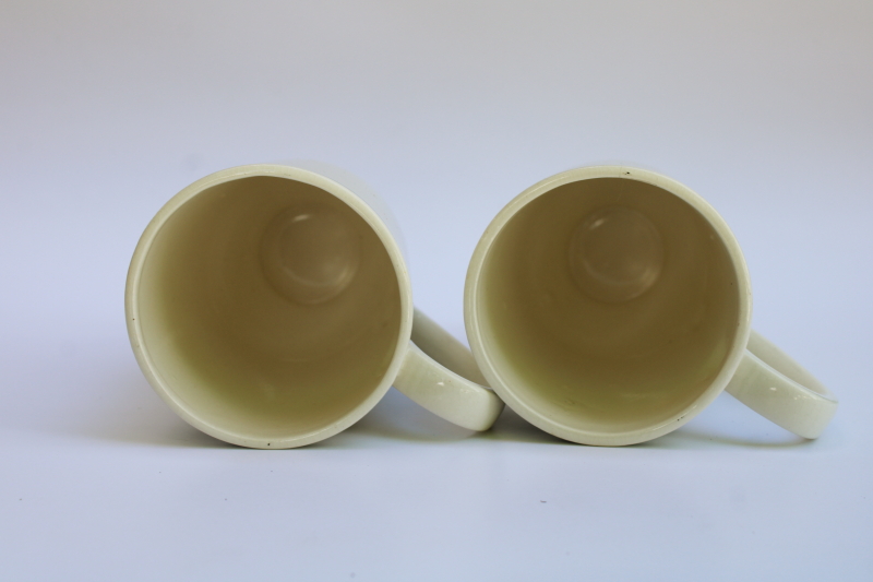 photo of vintage Enesco ceramic tall beer mugs, Irish drinking theme w/ lucky clover #2