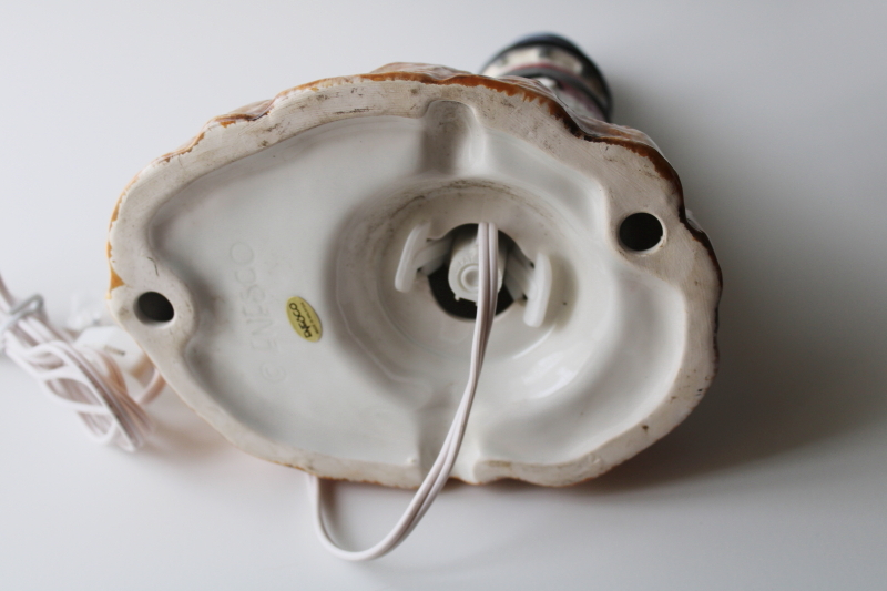 photo of vintage Enesco hand painted ceramic lighthouse lamp, coastal decor TV lamp or night light  #4