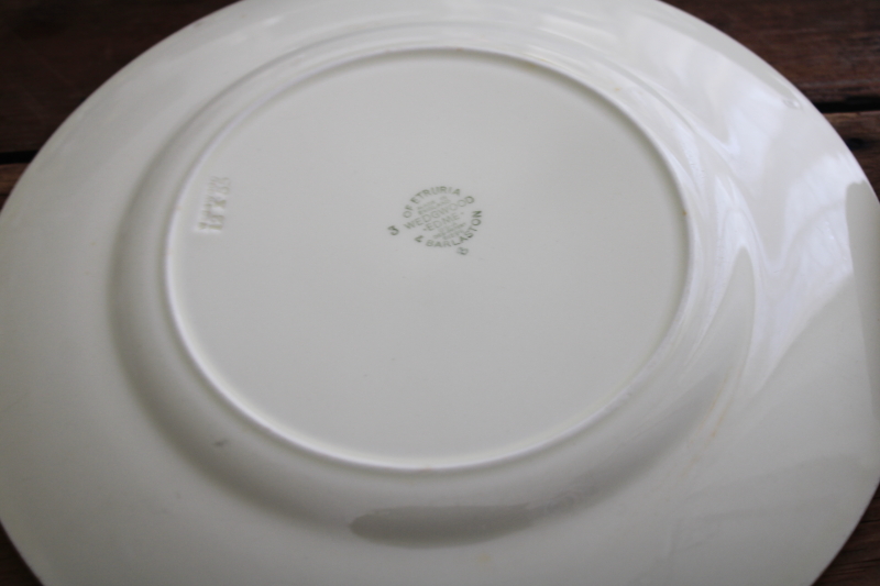 photo of vintage England Wedgwood Edme fluted pattern plain cream ware china luncheon plates #4