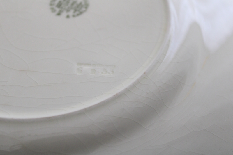 photo of vintage England Wedgwood Edme fluted pattern plain cream ware china luncheon plates #6