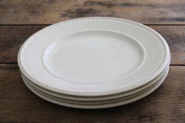 vintage England Wedgwood Edme fluted pattern plain cream ware china luncheon plates