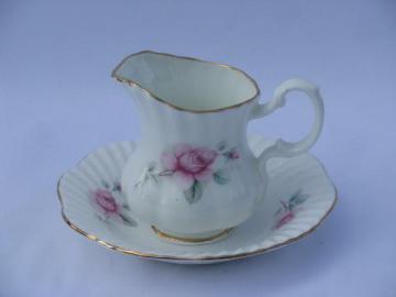 catalog photo of vintage English bone china little pitcher wash set, Royal Dover - England