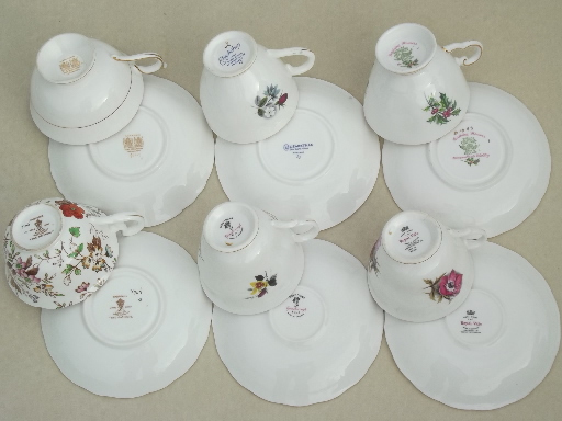 photo of vintage English bone china tea cup & saucer collection, Royal Albert etc. #5