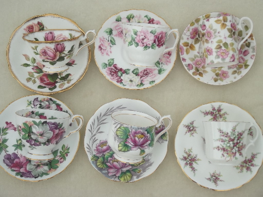 photo of vintage English bone china tea cup & saucer collection, Royal Albert etc. #7