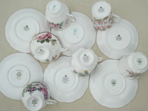 photo of vintage English bone china tea cup & saucer collection, Royal Albert etc. #8