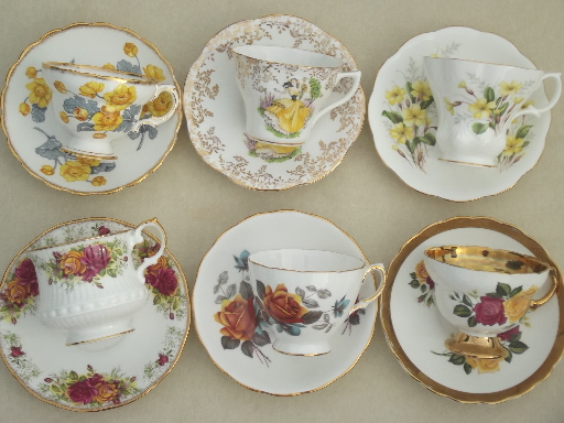 photo of vintage English bone china tea cup & saucer collection, Royal Albert etc. #10