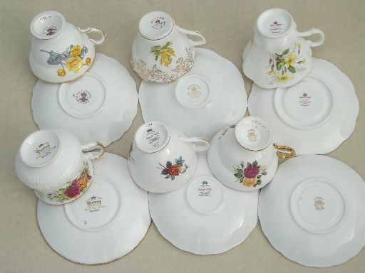 photo of vintage English bone china tea cup & saucer collection, Royal Albert etc. #11