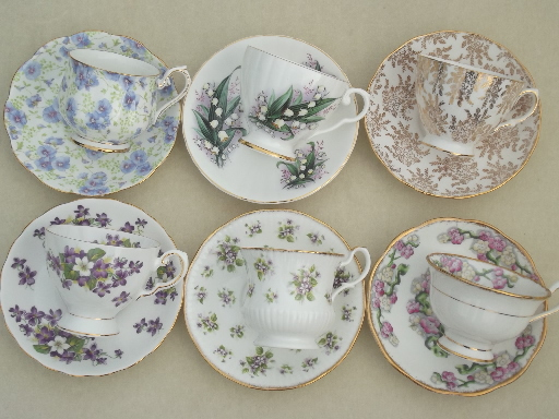 photo of vintage English bone china tea cup & saucer collection, Royal Albert etc. #13