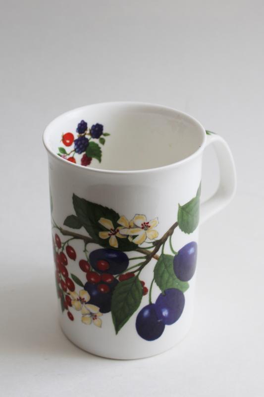 photo of vintage English bone china tea mug or coffee cup Summer Fruits - Roy Kirkham #1