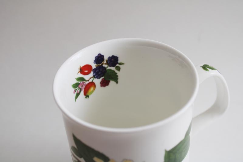 photo of vintage English bone china tea mug or coffee cup Summer Fruits - Roy Kirkham #2