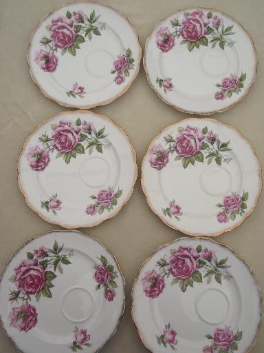 photo of vintage English bone china tea tray snack plates Royal Standard Orleans #3