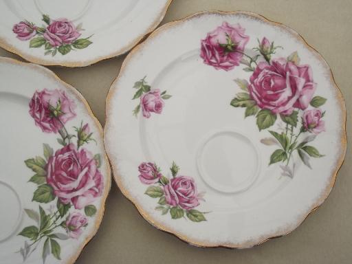 photo of vintage English bone china tea tray snack plates Royal Standard Orleans #5