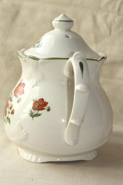 photo of vintage English china tea pot, Price Kensington floral June flowers of the month #3
