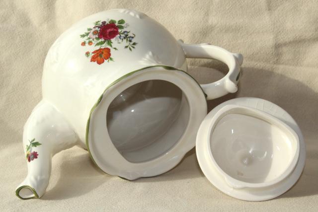 photo of vintage English china tea pot, Price Kensington floral June flowers of the month #7