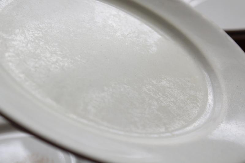 photo of vintage English ironstone dishes, plain white plates rustic farmhouse table ware #5