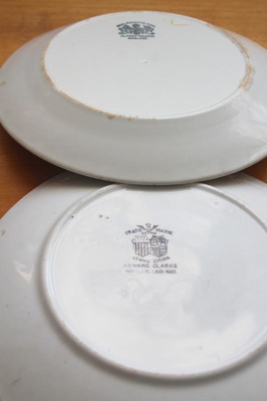 photo of vintage English ironstone dishes, plain white plates rustic farmhouse table ware #7