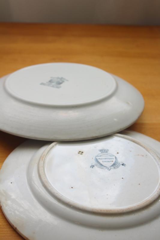 photo of vintage English ironstone dishes, plain white plates rustic farmhouse table ware #9