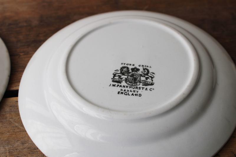 photo of vintage English ironstone dishes, plain white plates rustic farmhouse table ware #9