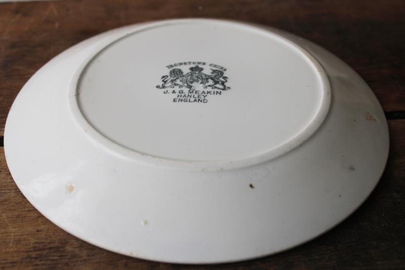 photo of vintage English ironstone dishes, plain white plates rustic farmhouse table ware #10