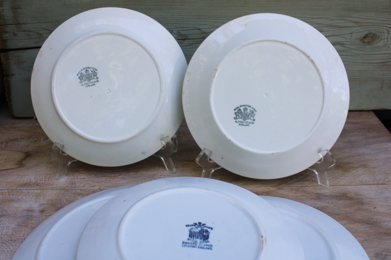 photo of vintage English ironstone dishes, plain white plates rustic farmhouse table ware #5