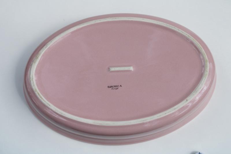 vintage Euro Secla Portugal - pink - pottery gratin or baking pan ...