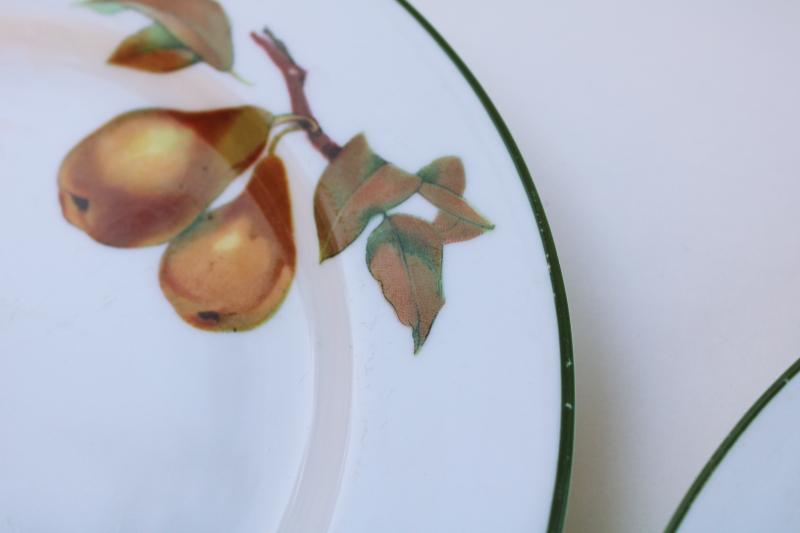 photo of vintage Evesham Vale fruit green border salad plates England Royal Worcester  #2