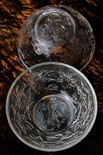 photo of vintage Fantasia Princess House clear glass dishes, set of soup bowls #4