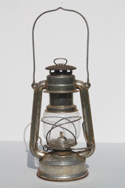 photo of vintage Feuerhand baby lantern #275 w/ glass shade, made in Western Germany #3