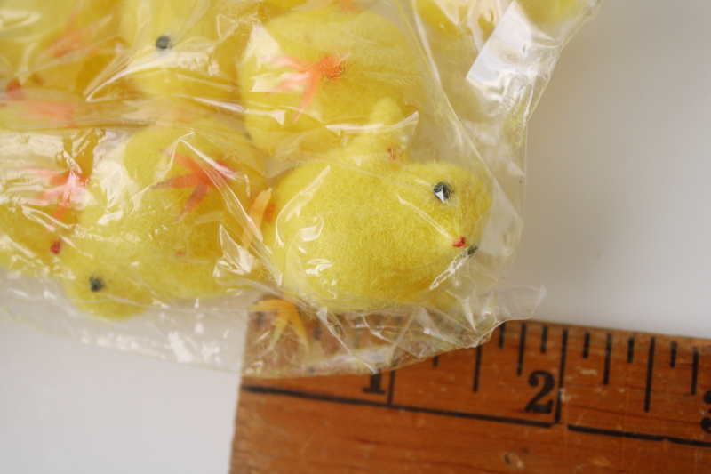 photo of vintage Fibre Craft sealed packages miniatures, flocked Easter chicks & bunnies pastel colors  #5