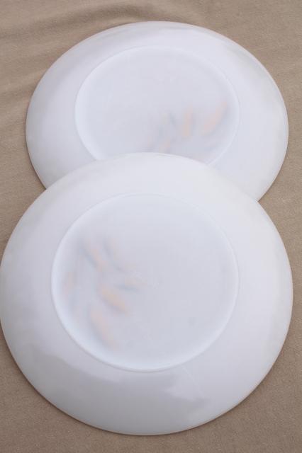 photo of vintage Fire King golden wheat milk glass dinner plates, set of 8 #6