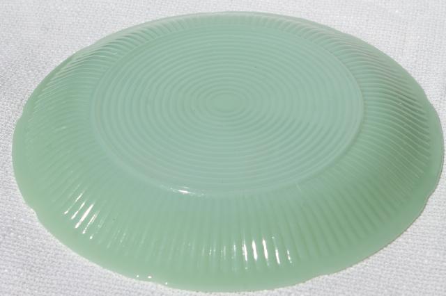 photo of vintage Fire King jade-ite jadite green Alice dinner plate #3