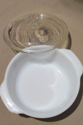 photo of vintage Fire King oven proof kitchen glass oval casserole w/ gold wheat #3