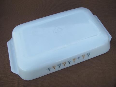 photo of vintage Fire-King Candle Glow Candleglow kitchen glass baking pan #3