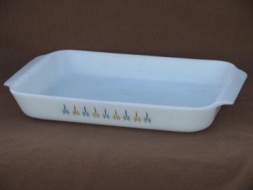 catalog photo of vintage Fire-King Candle Glow Candleglow kitchen glass baking pan