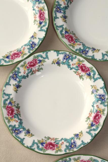 photo of vintage Floradora Royal Doulton Made in England china soup bowls set of 4 #3