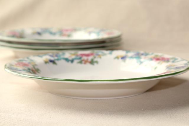 photo of vintage Floradora Royal Doulton Made in England china soup bowls set of 4 #5