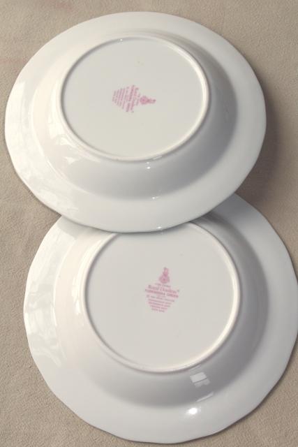 photo of vintage Floradora Royal Doulton Made in England china soup bowls set of 4 #6